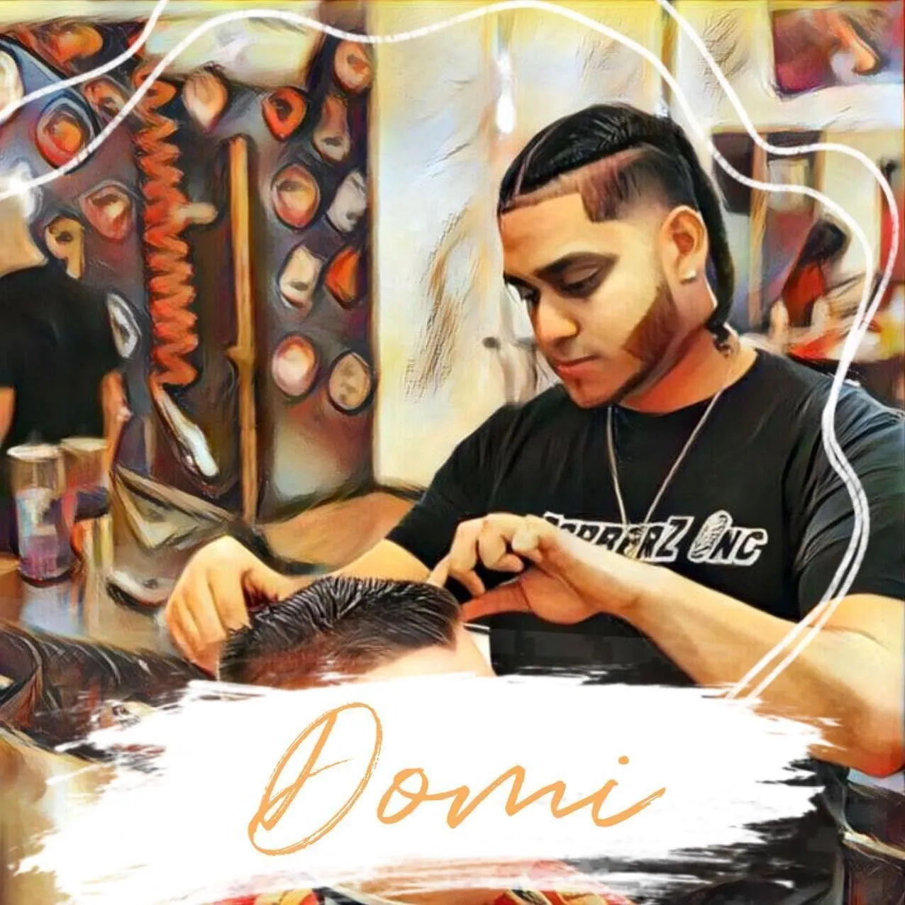 Illustrated portrait of Luis “Domi” Antony at work