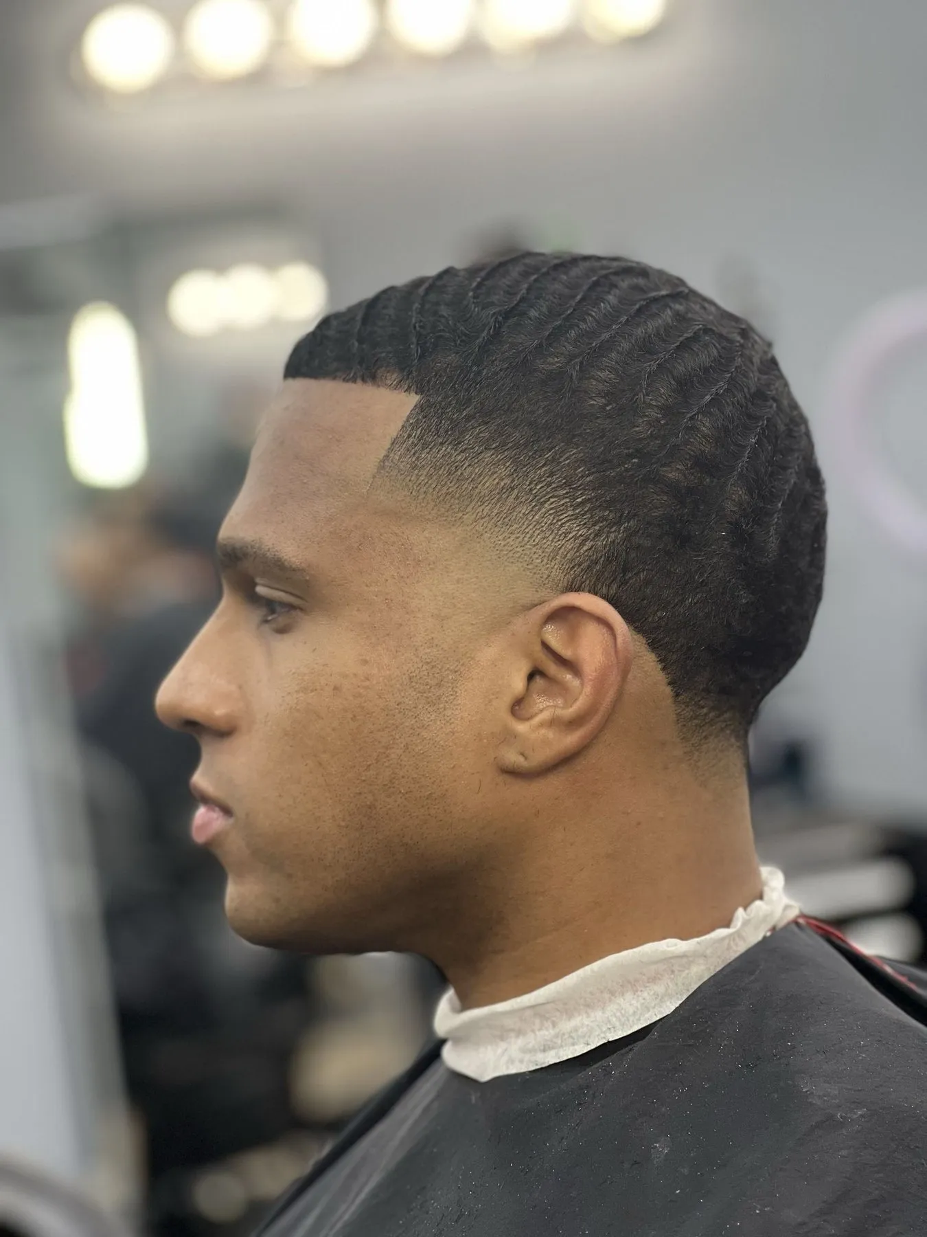 Waves with a temple taper and crisp edge